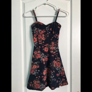 Aeropostale Blue and Red Floral Dress